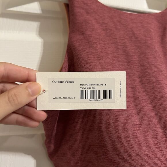 Outdoor Voices Venus Crop  Sports Bra Top Merlot Mellow Nectarine Small Colorful - Picture 6 of 13